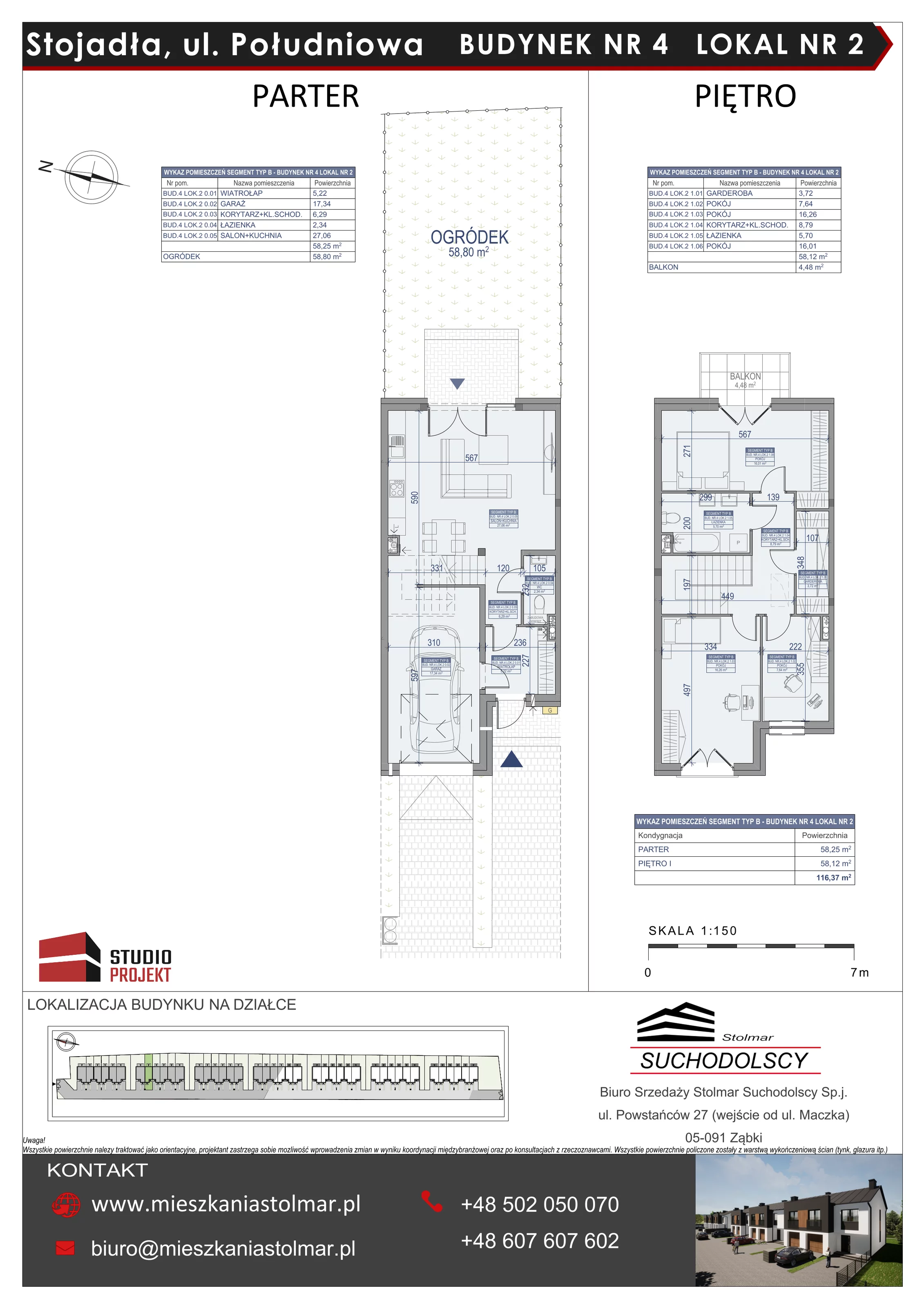 Dom 116,37 m², oferta nr 4/2, Osiedle Południowa, Stojadła, ul. Południowa