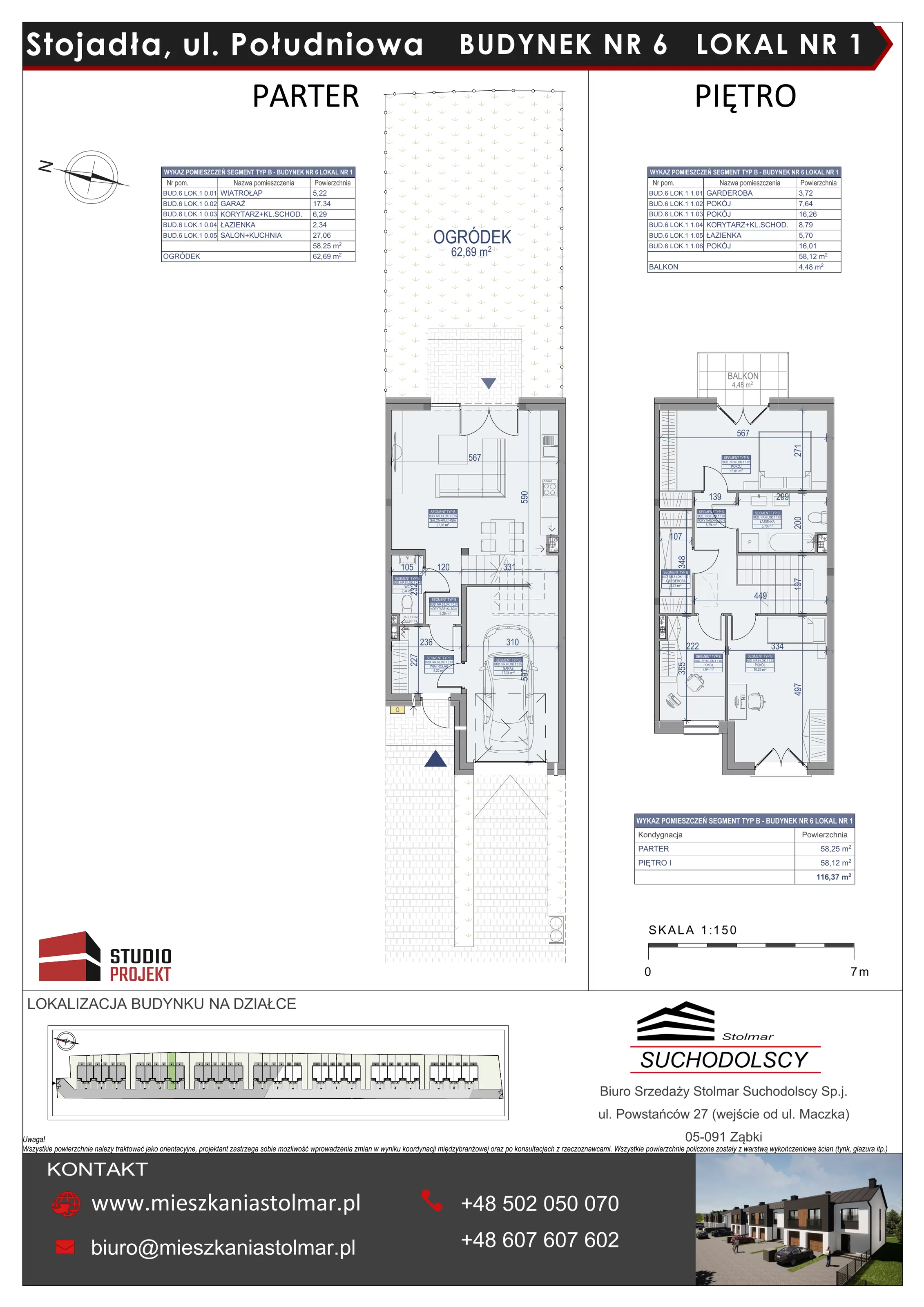 Dom 116,37 m², oferta nr 6/1, Osiedle Południowa, Stojadła, ul. Południowa