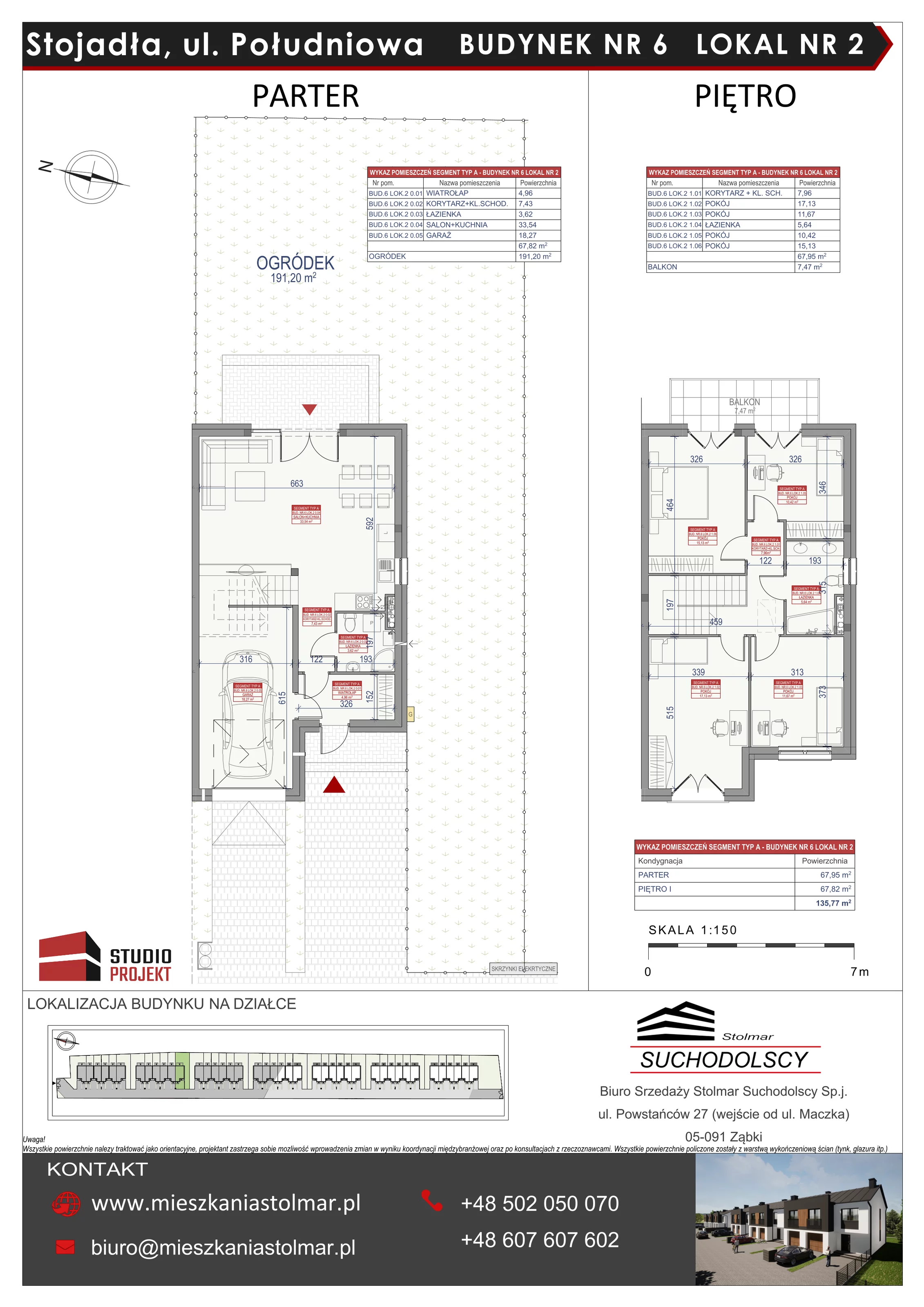 Dom 135,77 m², oferta nr 6/2, Osiedle Południowa, Stojadła, ul. Południowa