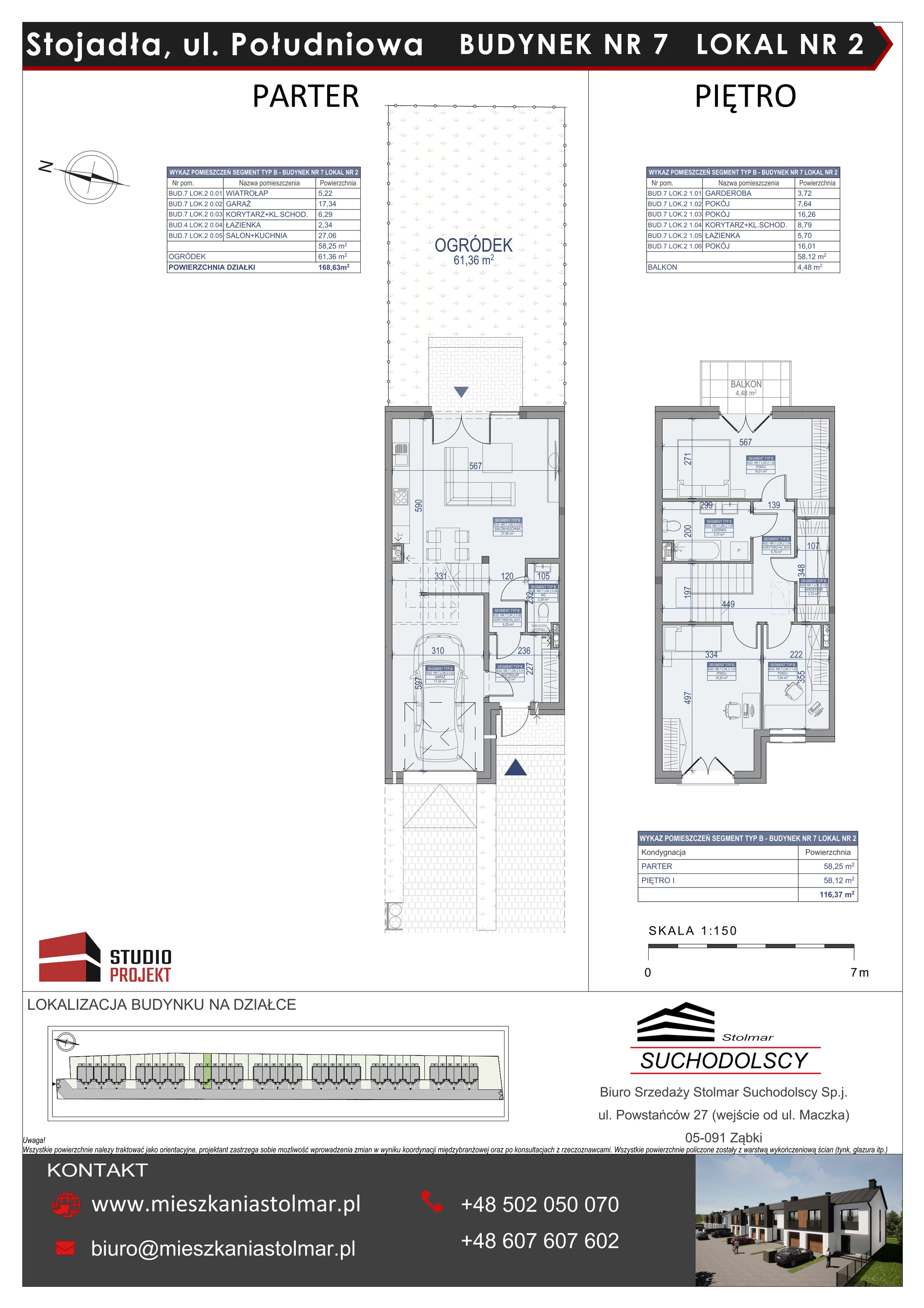 Dom 116,37 m², oferta nr 7/2, Osiedle Południowa, Stojadła, ul. Południowa