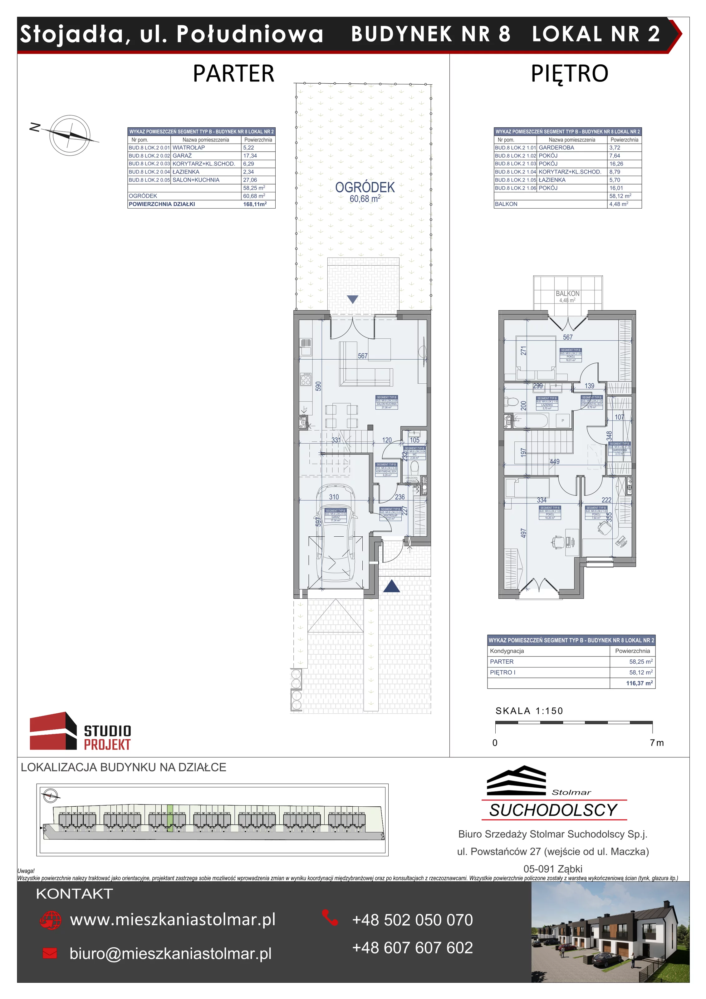 Dom 116,37 m², oferta nr 8/2, Osiedle Południowa, Stojadła, ul. Południowa