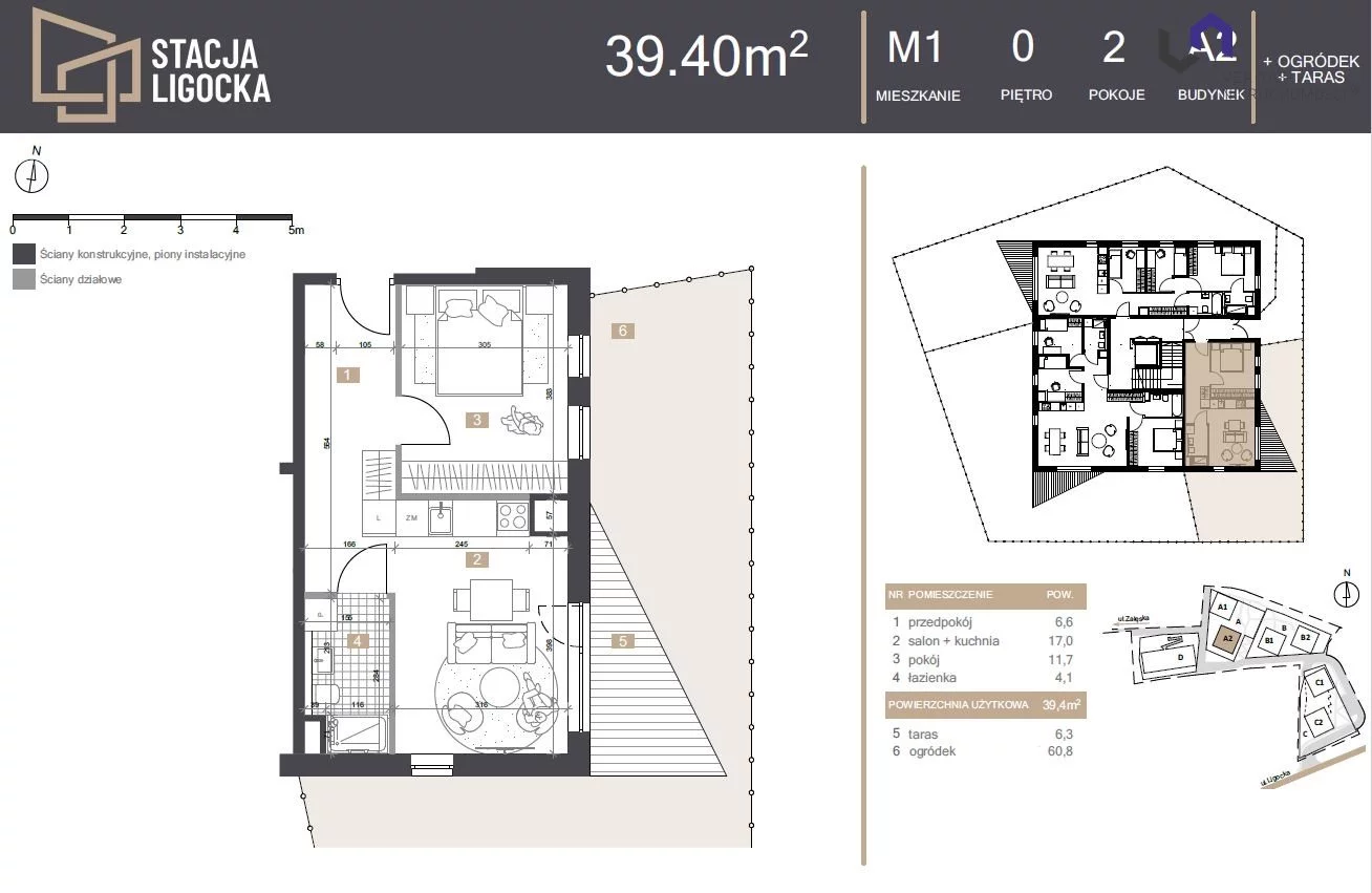 Mieszkanie na sprzedaż, 39,40 m², 2 pokoje, parter, oferta nr VTS-MS-7028