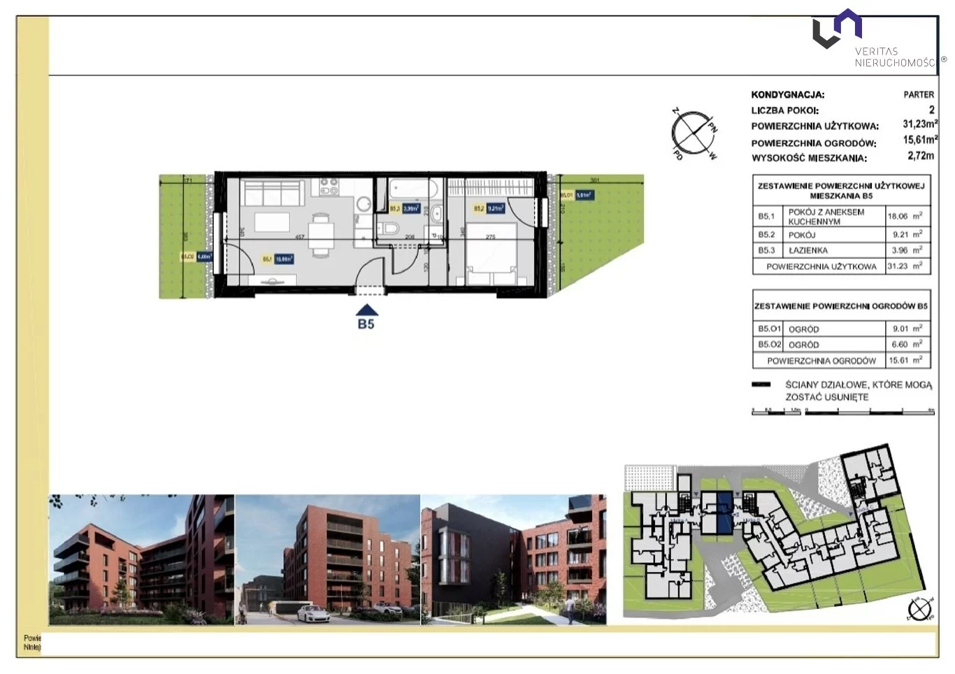 Mieszkanie na sprzedaż, 31,23 m², 2 pokoje, parter, oferta nr VTS-MS-6580