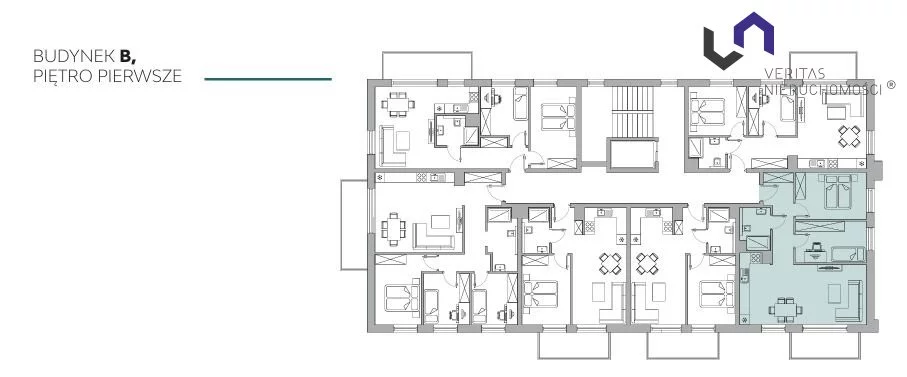 3 pokoje, mieszkanie 61,61 m², piętro 1, oferta nr , VTS-MS-7170, Bielsko-Biała