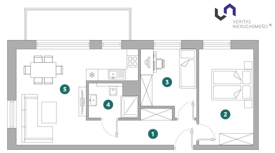 3 pokoje, mieszkanie 54,95 m², piętro 2, oferta nr , VTS-MS-7177, Bielsko-Biała