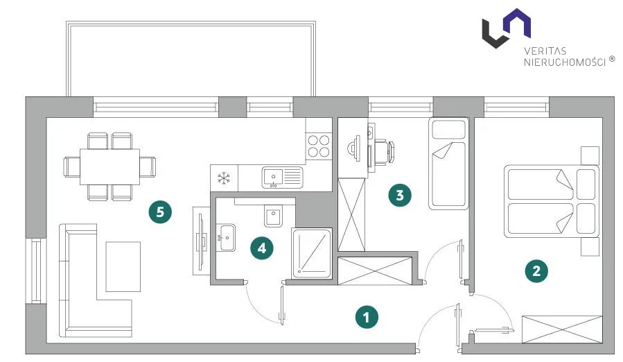 3 pokoje, mieszkanie 55,05 m², piętro 1, oferta nr , VTS-MS-7173, Bielsko-Biała