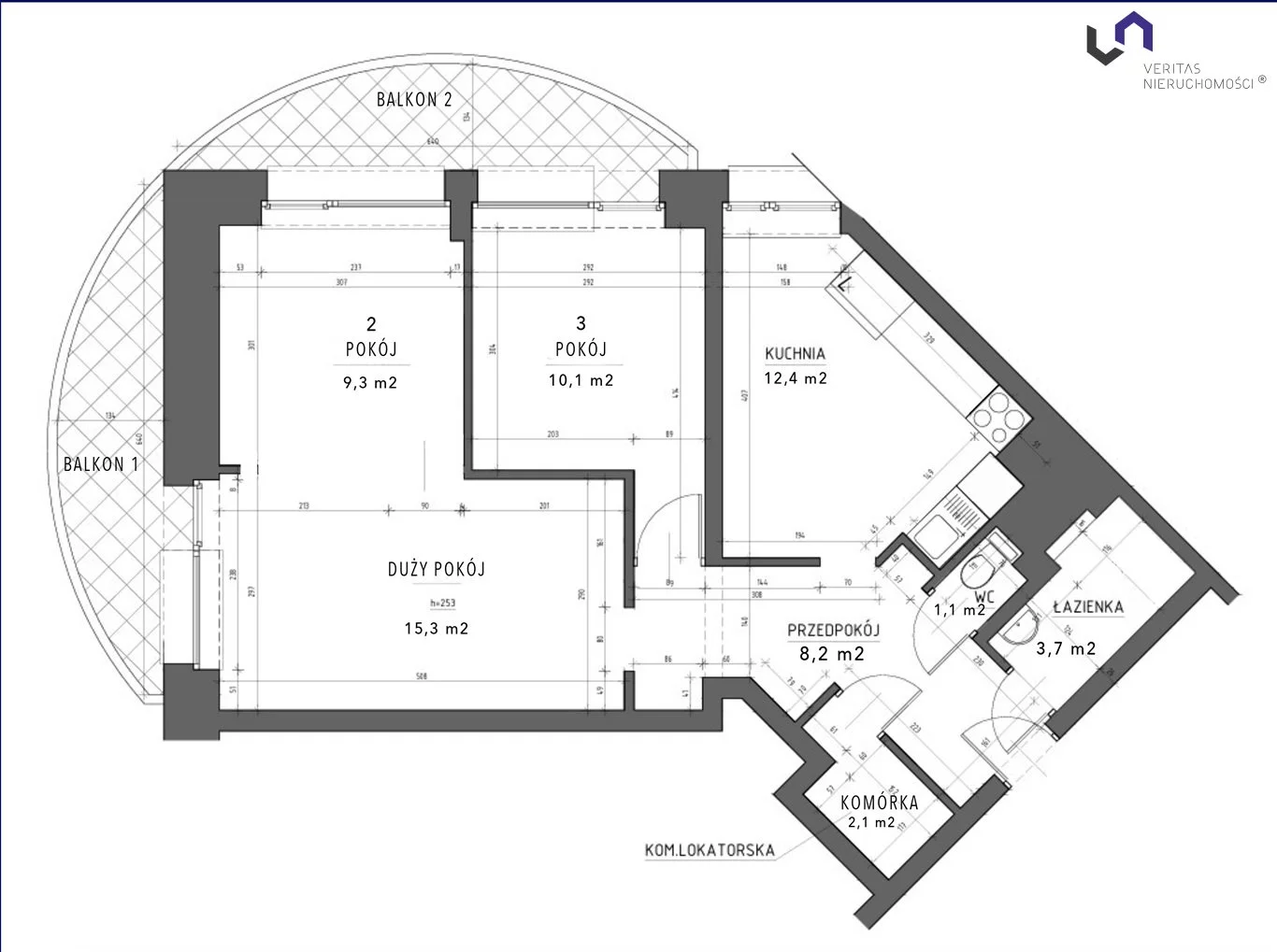 3 pokoje, mieszkanie 62,30 m², piętro 23, oferta nr , VTS-MS-7149, Katowice, Zawiszy Czarnego