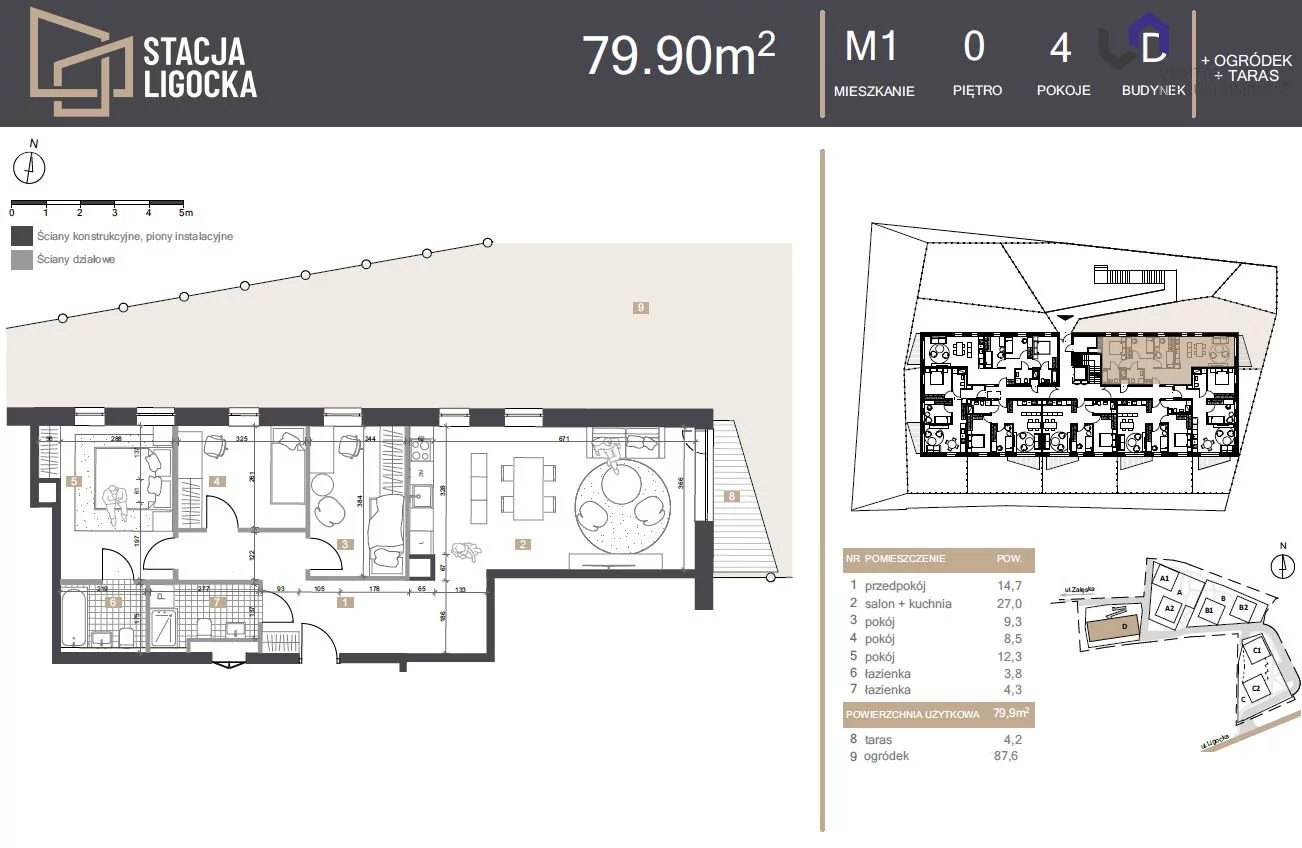 Mieszkanie na sprzedaż, 79,90 m², 4 pokoje, parter, oferta nr VTS-MS-7055