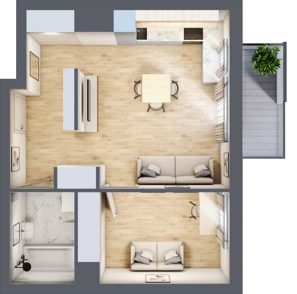 Mieszkanie 42,29 m², piętro 2, oferta nr A/5, Sycylijska, Warszawa, Mokotów, Stegny, ul. Sycylijska