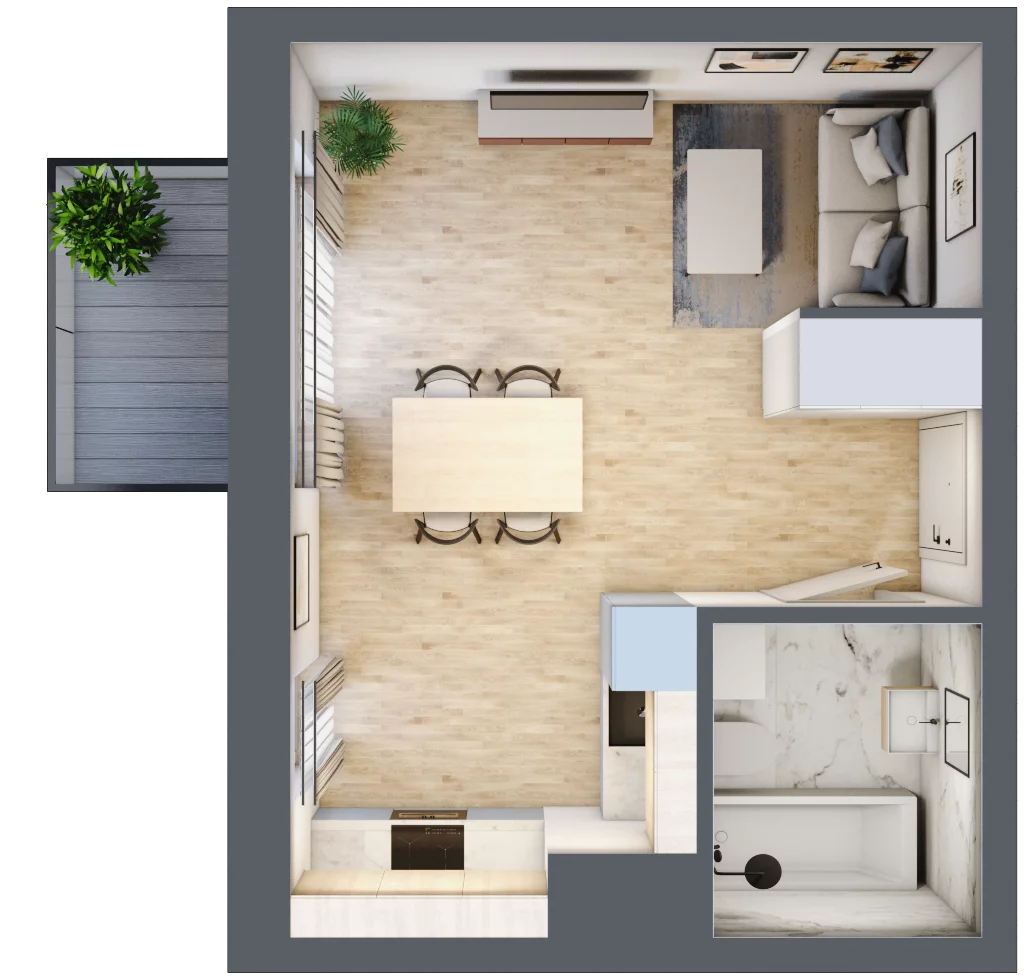 1 pokój, mieszkanie 28,54 m², piętro 5, oferta nr C1/94, Classic Ursus, Warszawa, Ursus, Szamoty, ul. Dyrekcyjna
