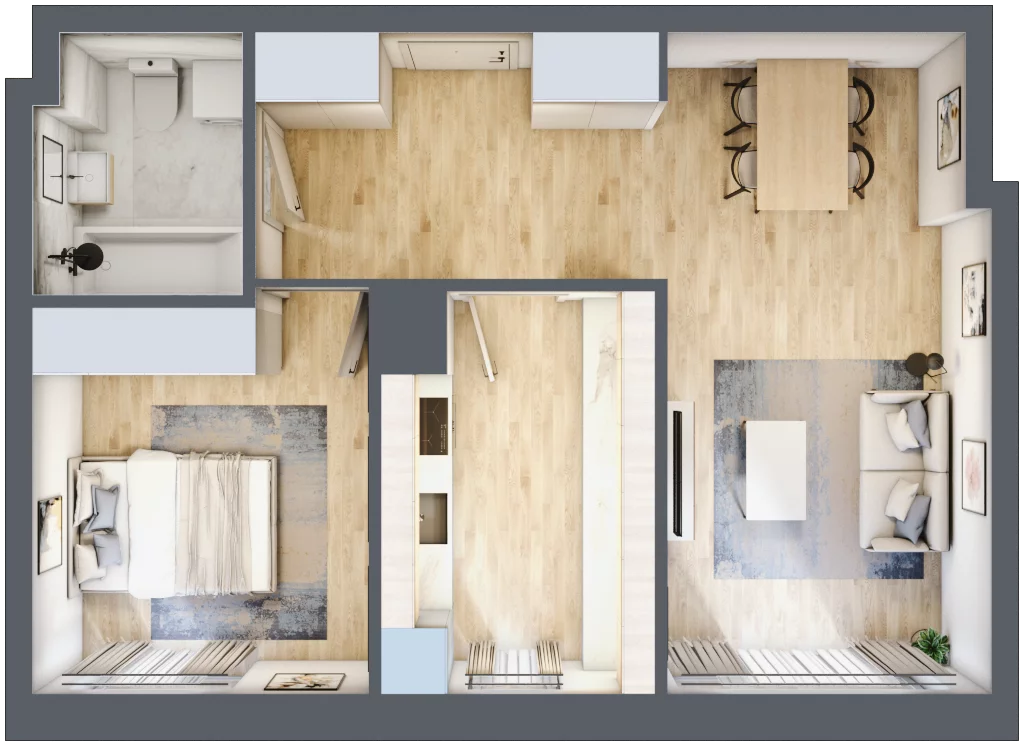 2 pokoje, mieszkanie 48,26 m², parter, oferta nr C1/118, Classic Ursus, Warszawa, Ursus, Szamoty, ul. Dyrekcyjna