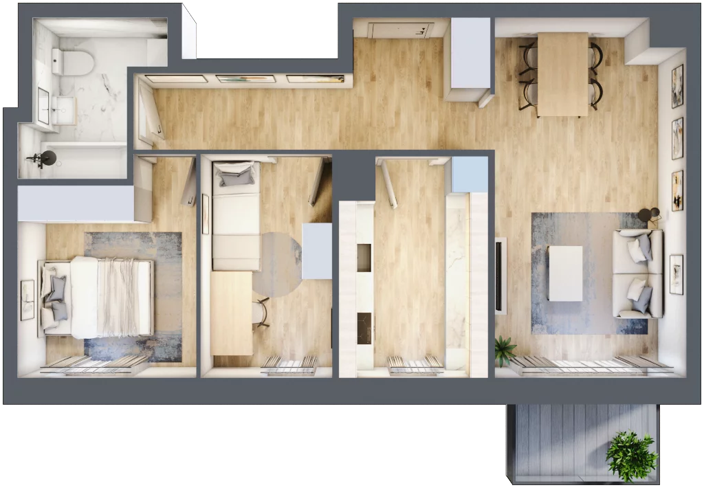 3 pokoje, mieszkanie 59,22 m², piętro 6, oferta nr C1/225, Classic Ursus, Warszawa, Ursus, Szamoty, ul. Dyrekcyjna