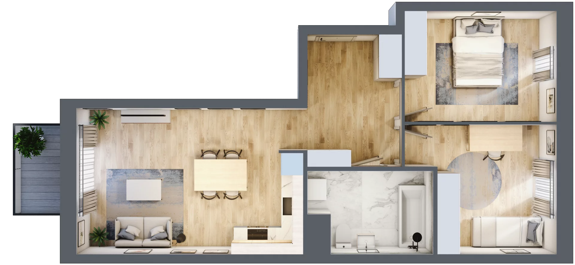 3 pokoje, mieszkanie 62,66 m², piętro 3, oferta nr C1/143, Classic Ursus, Warszawa, Ursus, Szamoty, ul. Dyrekcyjna