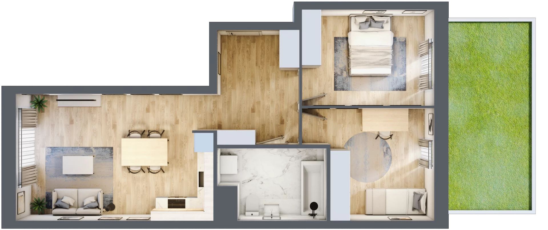 3 pokoje, mieszkanie 62,66 m², parter, oferta nr C1/116, Classic Ursus, Warszawa, Ursus, Szamoty, ul. Dyrekcyjna