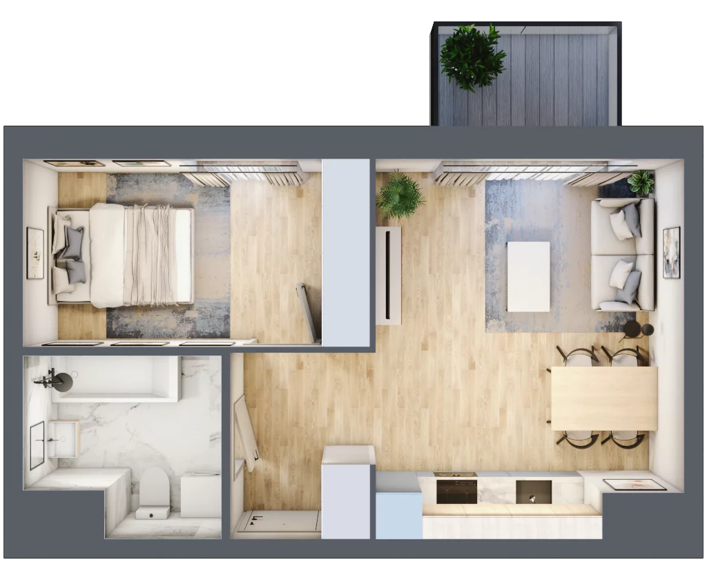 2 pokoje, mieszkanie 38,00 m², piętro 5, oferta nr C1/160, Classic Ursus, Warszawa, Ursus, Szamoty, ul. Dyrekcyjna