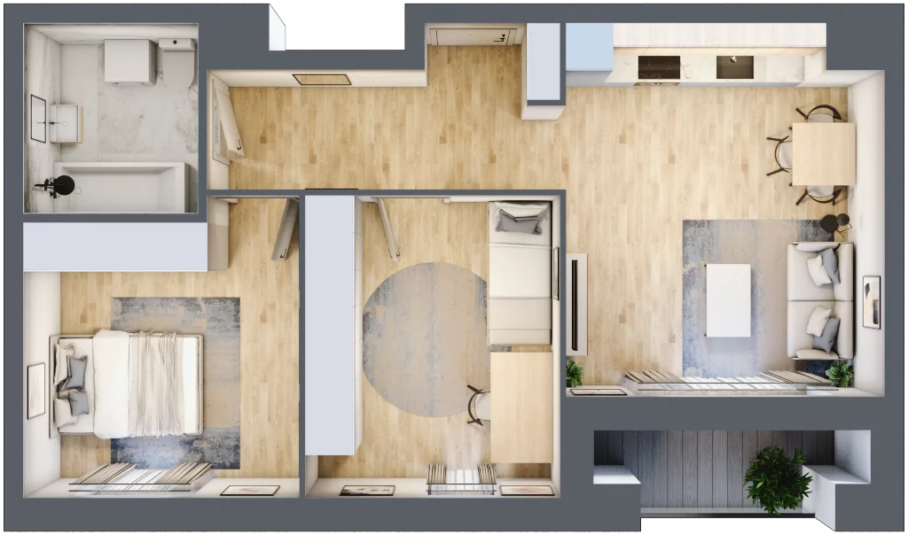 3 pokoje, mieszkanie 54,64 m², piętro 3, oferta nr C1/21, Classic Ursus, Warszawa, Ursus, Szamoty, ul. Dyrekcyjna