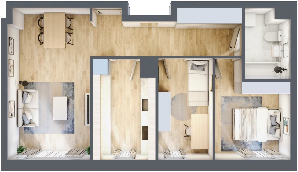 3 pokoje, mieszkanie 61,10 m², parter, oferta nr C1/48, Classic Ursus, Warszawa, Ursus, Szamoty, ul. Dyrekcyjna
