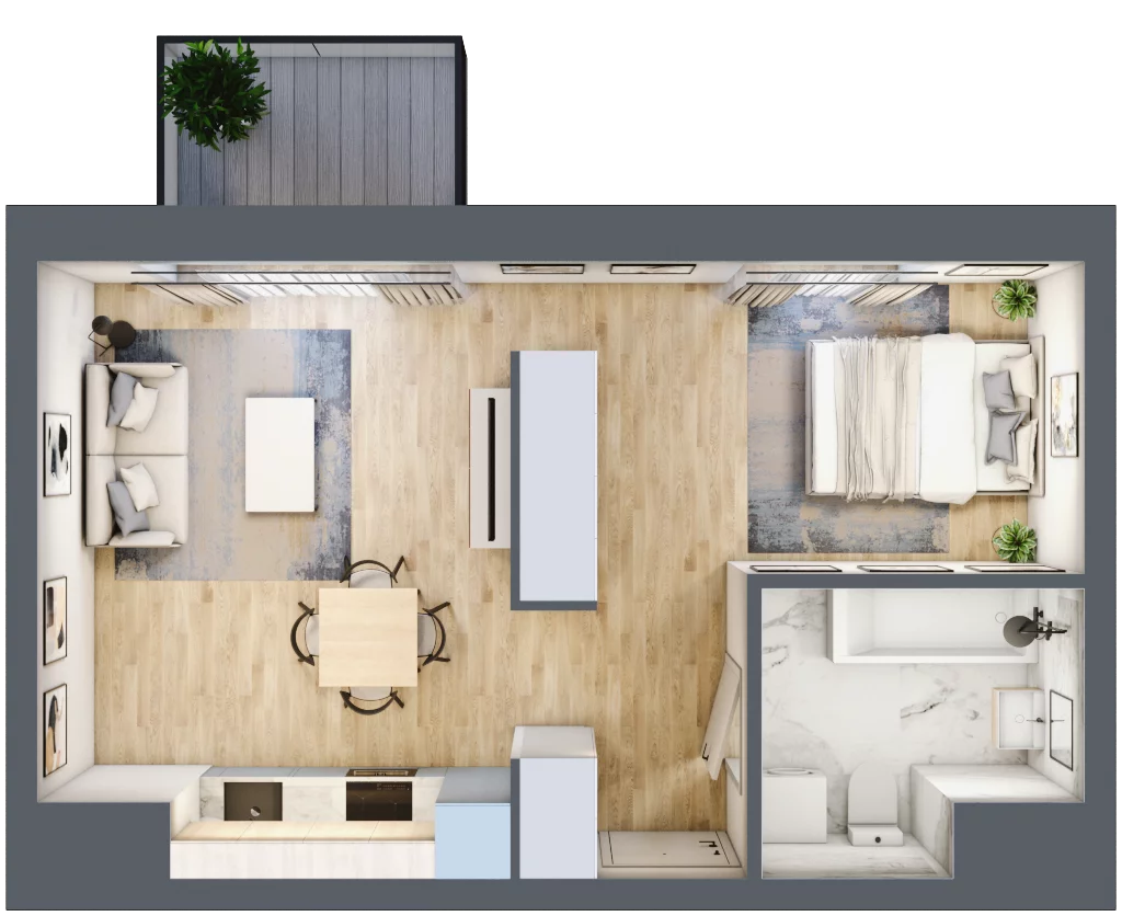 1 pokój, mieszkanie 35,51 m², piętro 3, oferta nr C1/82, Classic Ursus, Warszawa, Ursus, Szamoty, ul. Dyrekcyjna