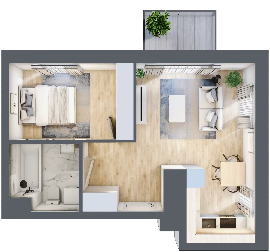 2 pokoje, mieszkanie 38,06 m², piętro 6, oferta nr C1/39, Classic Ursus, Warszawa, Ursus, Szamoty, ul. Dyrekcyjna