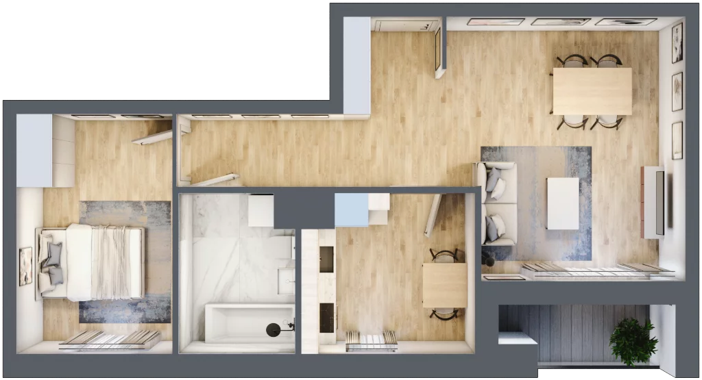 2 pokoje, mieszkanie 52,62 m², piętro 5, oferta nr C1/34, Classic Ursus, Warszawa, Ursus, Szamoty, ul. Dyrekcyjna