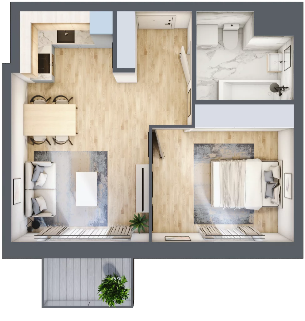 2 pokoje, mieszkanie 40,98 m², piętro 5, oferta nr C1/162, Classic Ursus, Warszawa, Ursus, Szamoty, ul. Dyrekcyjna