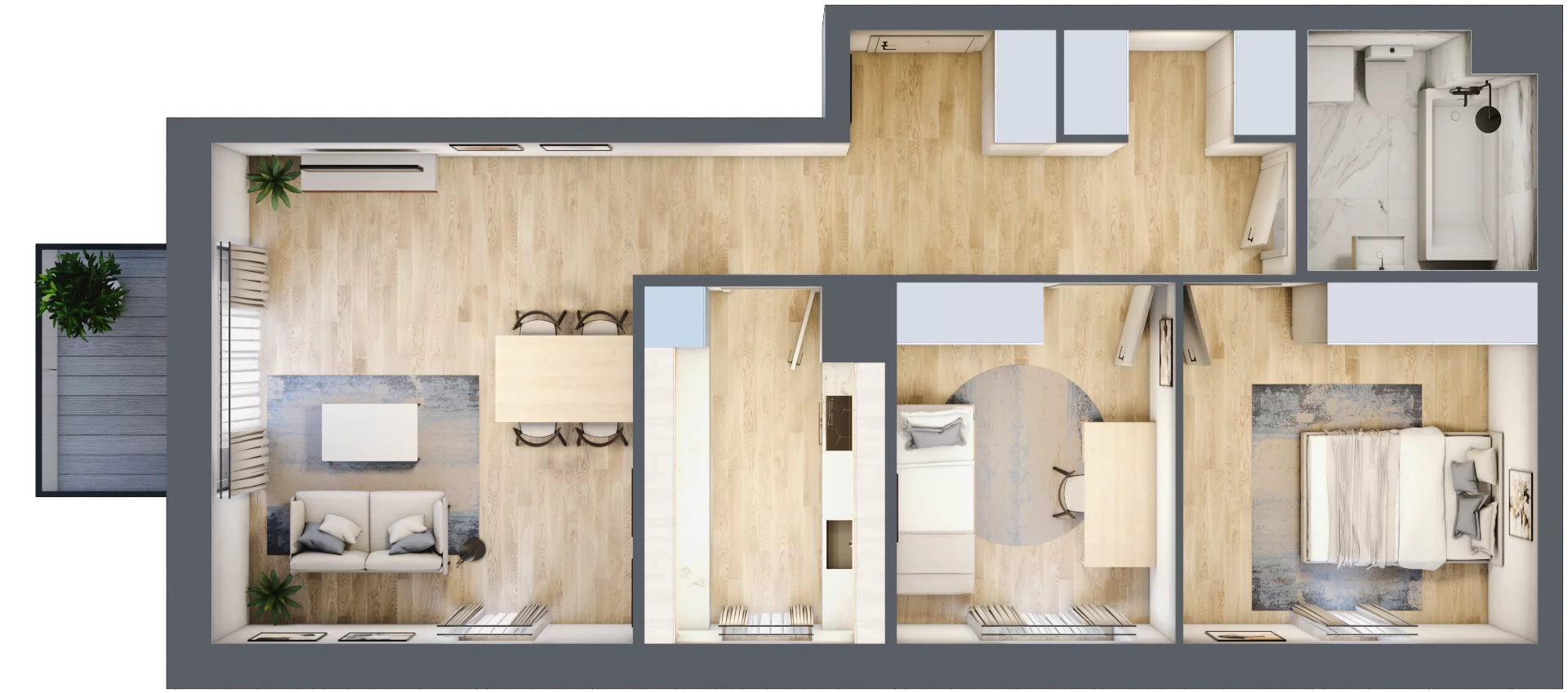 3 pokoje, mieszkanie 66,08 m², piętro 2, oferta nr C1/67, Classic Ursus, Warszawa, Ursus, Szamoty, ul. Dyrekcyjna