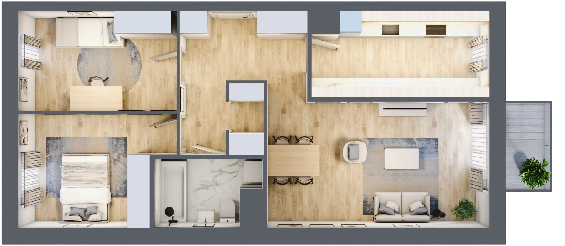 3 pokoje, mieszkanie 71,94 m², piętro 4, oferta nr C1/212, Classic Ursus, Warszawa, Ursus, Szamoty, ul. Dyrekcyjna