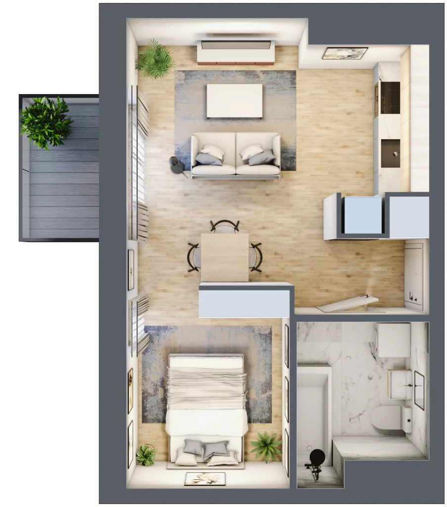 1 pokój, mieszkanie 33,61 m², piętro 5, oferta nr C1/221, Classic Ursus, Warszawa, Ursus, Szamoty, ul. Dyrekcyjna