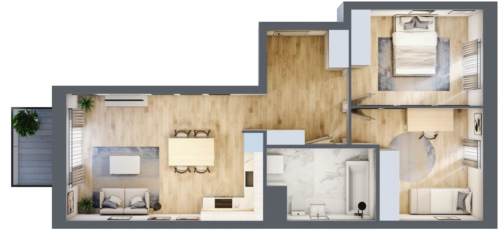 3 pokoje, mieszkanie 62,66 m², piętro 4, oferta nr C1/152, Classic Ursus, Warszawa, Ursus, Szamoty, ul. Dyrekcyjna