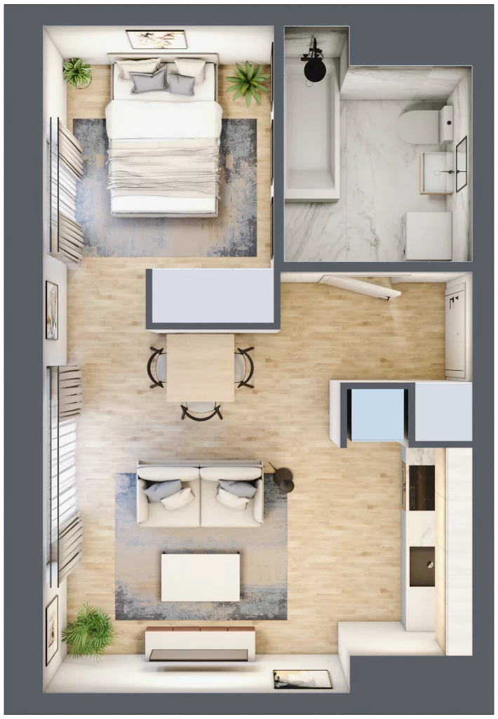 1 pokój, mieszkanie 33,85 m², parter, oferta nr C1/121, Classic Ursus, Warszawa, Ursus, Szamoty, ul. Dyrekcyjna