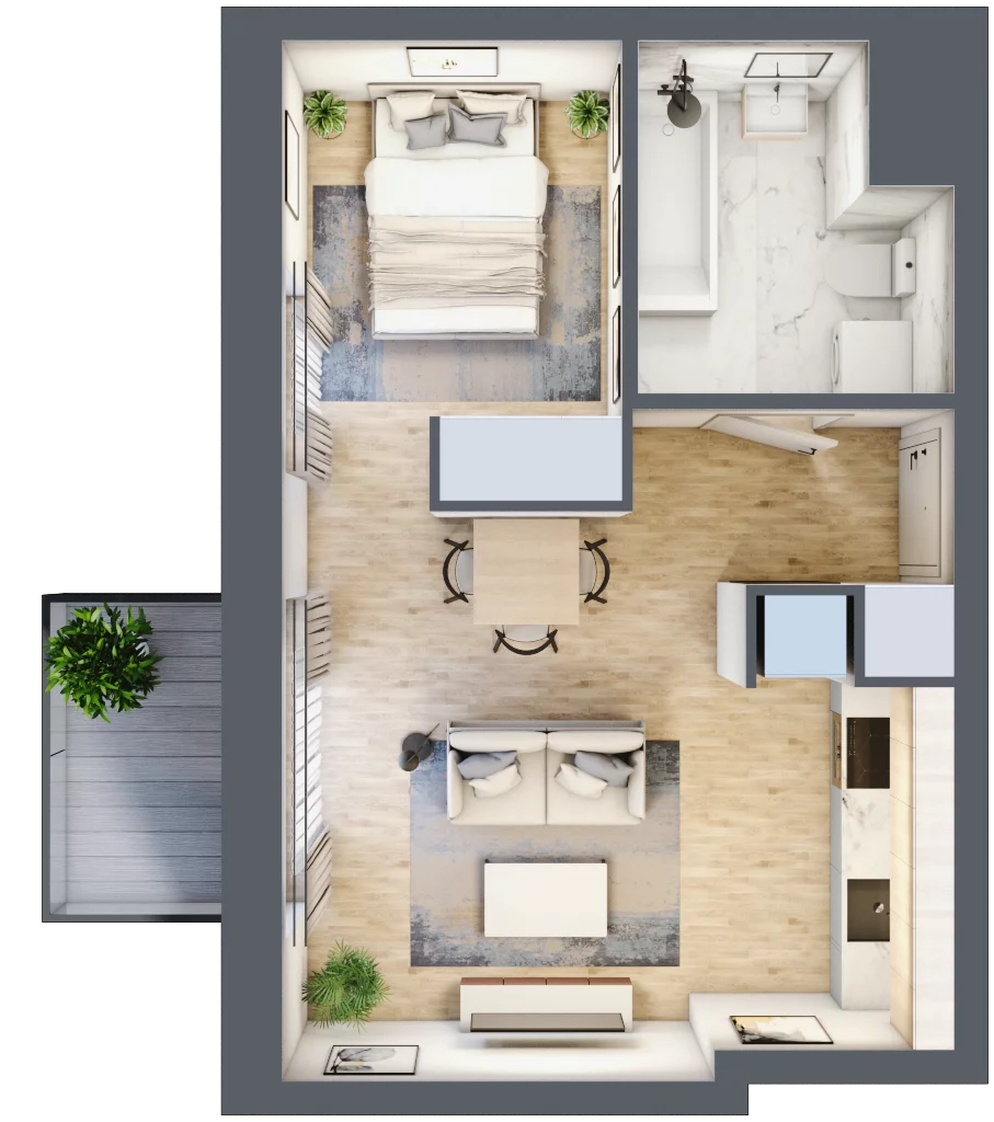 1 pokój, mieszkanie 33,98 m², piętro 6, oferta nr C1/223, Classic Ursus, Warszawa, Ursus, Szamoty, ul. Dyrekcyjna