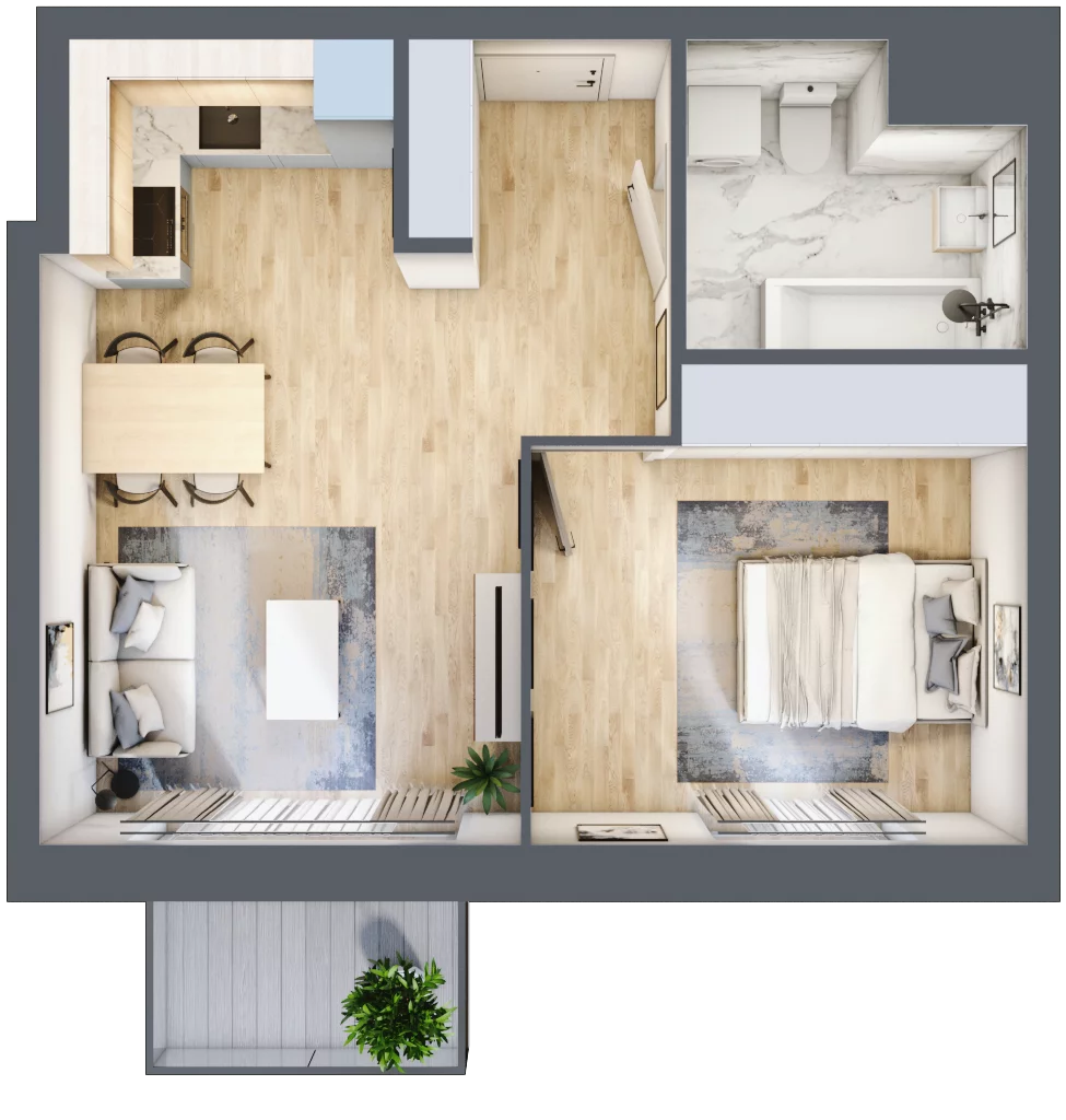 2 pokoje, mieszkanie 40,98 m², piętro 3, oferta nr C1/144, Classic Ursus, Warszawa, Ursus, Szamoty, ul. Dyrekcyjna