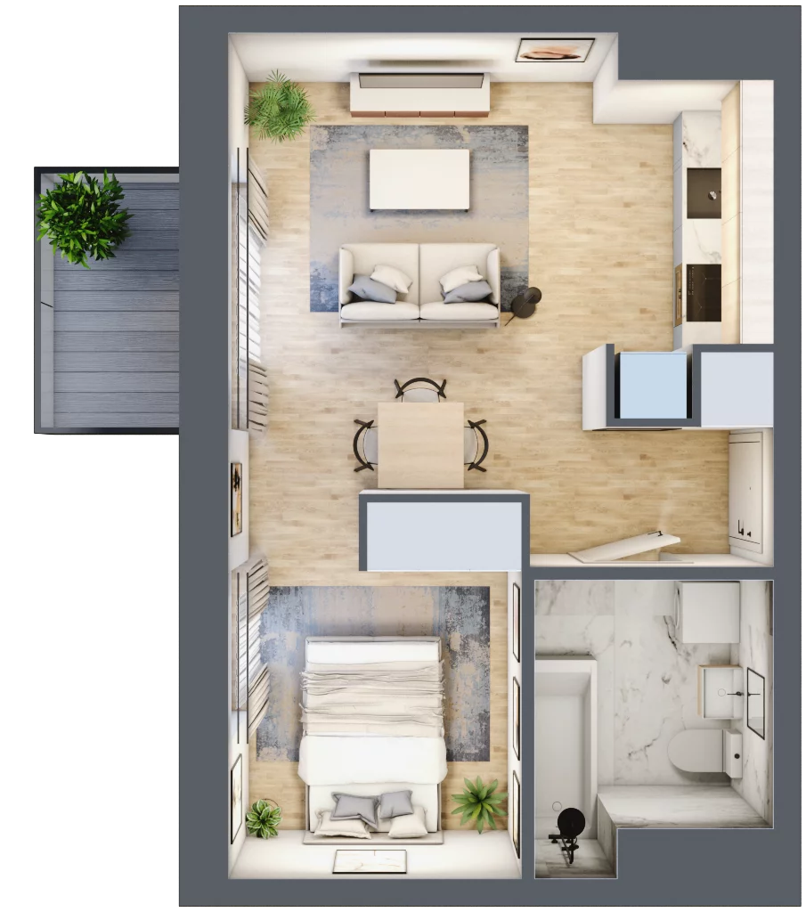 1 pokój, mieszkanie 33,85 m², piętro 5, oferta nr C1/166, Classic Ursus, Warszawa, Ursus, Szamoty, ul. Dyrekcyjna
