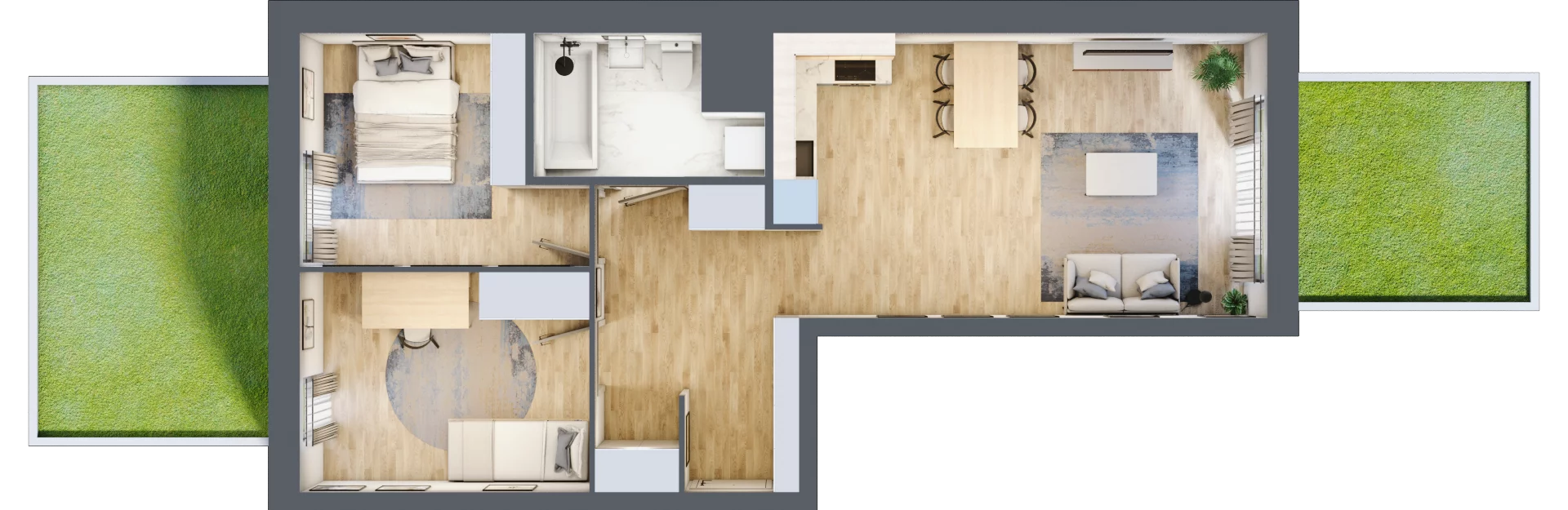 3 pokoje, mieszkanie 60,79 m², parter, oferta nr C1/45, Classic Ursus, Warszawa, Ursus, Szamoty, ul. Dyrekcyjna