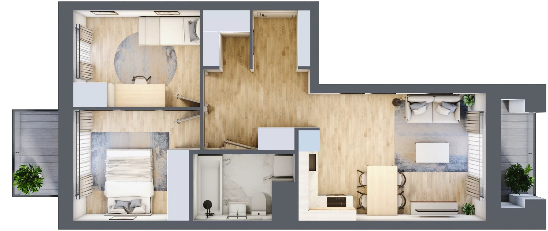 3 pokoje, mieszkanie 54,09 m², piętro 2, oferta nr C1/15, Classic Ursus, Warszawa, Ursus, Szamoty, ul. Dyrekcyjna