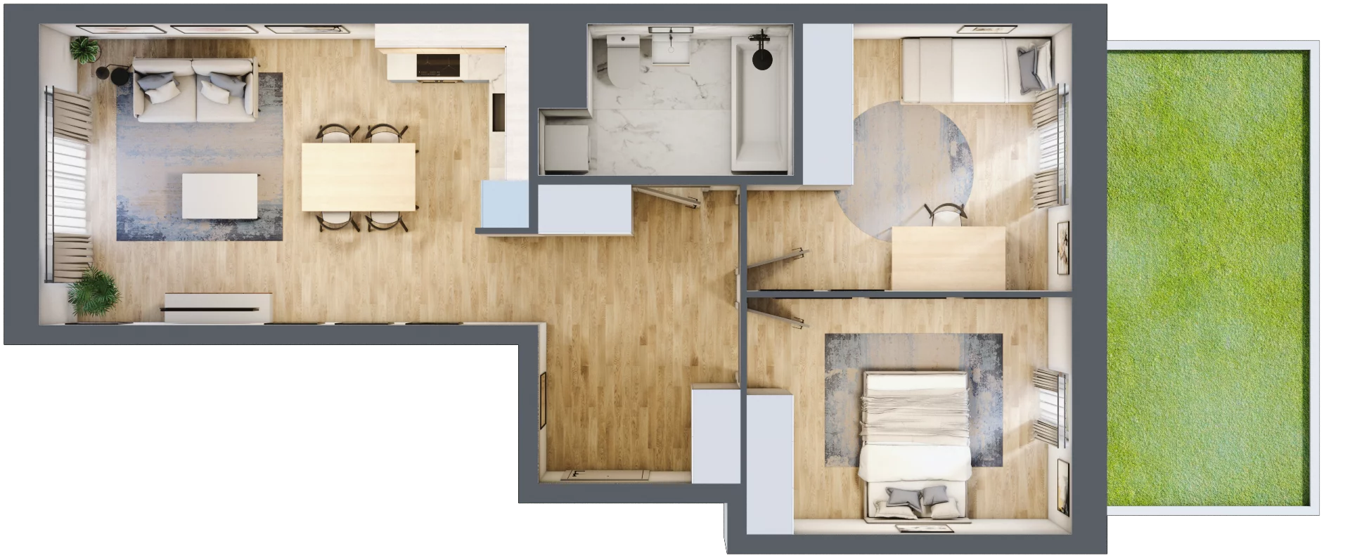 3 pokoje, mieszkanie 60,67 m², parter, oferta nr C1/51, Classic Ursus, Warszawa, Ursus, Szamoty, ul. Dyrekcyjna
