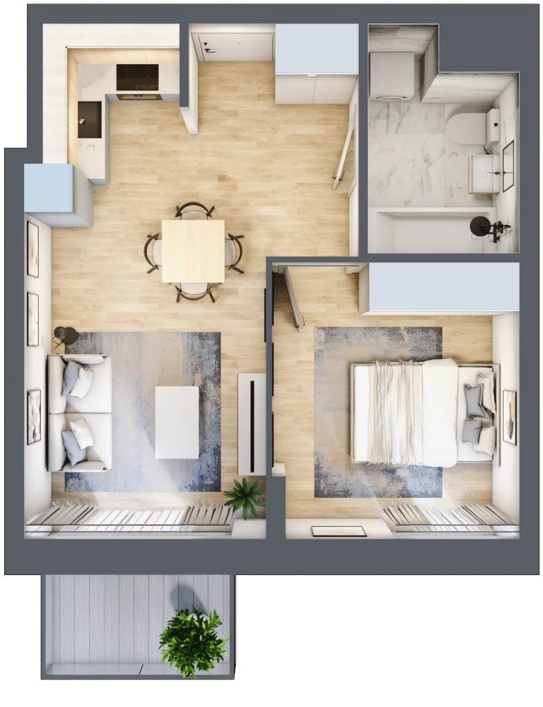 2 pokoje, mieszkanie 35,90 m², piętro 3, oferta nr C2/20, Classic Ursus, Warszawa, Ursus, Szamoty, ul. Dyrekcyjna