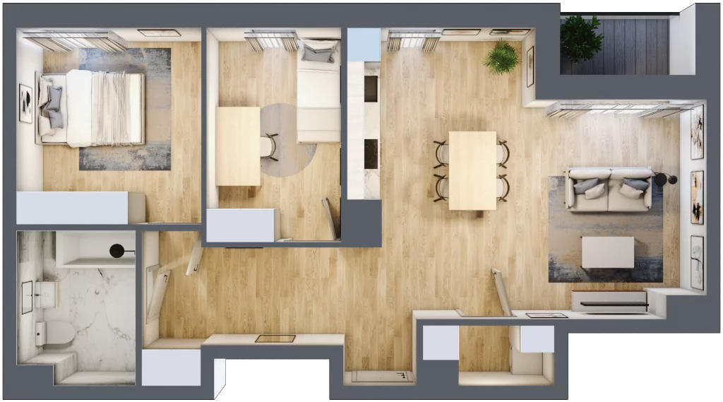 3 pokoje, mieszkanie 64,46 m², piętro 3, oferta nr C2/17, Classic Ursus, Warszawa, Ursus, Szamoty, ul. Dyrekcyjna