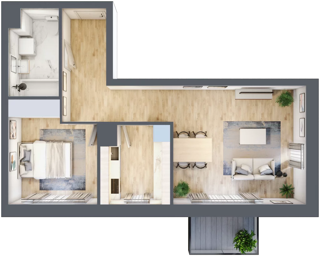 2 pokoje, mieszkanie 49,74 m², piętro 3, oferta nr C2/18, Classic Ursus, Warszawa, Ursus, Szamoty, ul. Dyrekcyjna