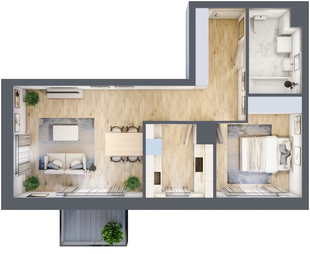 2 pokoje, mieszkanie 50,23 m², piętro 5, oferta nr C2/33, Classic Ursus, Warszawa, Ursus, Szamoty, ul. Dyrekcyjna