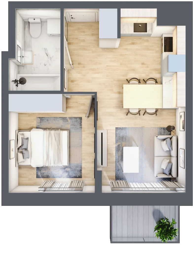 2 pokoje, mieszkanie 35,90 m², piętro 6, oferta nr C2/41, Classic Ursus, Warszawa, Ursus, Szamoty, ul. Dyrekcyjna