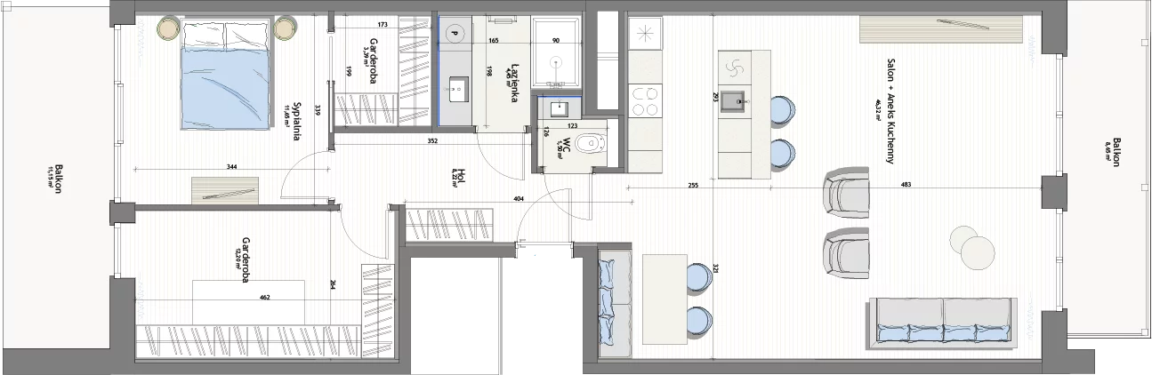 Apartament 89,13 m², piętro 1, oferta nr V08/1, Marina Royale, Darłowo, ul. Bulwar Zachodzącego Słońca 1