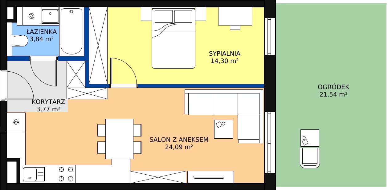 Zalety mieszkania 46.01 m², 6