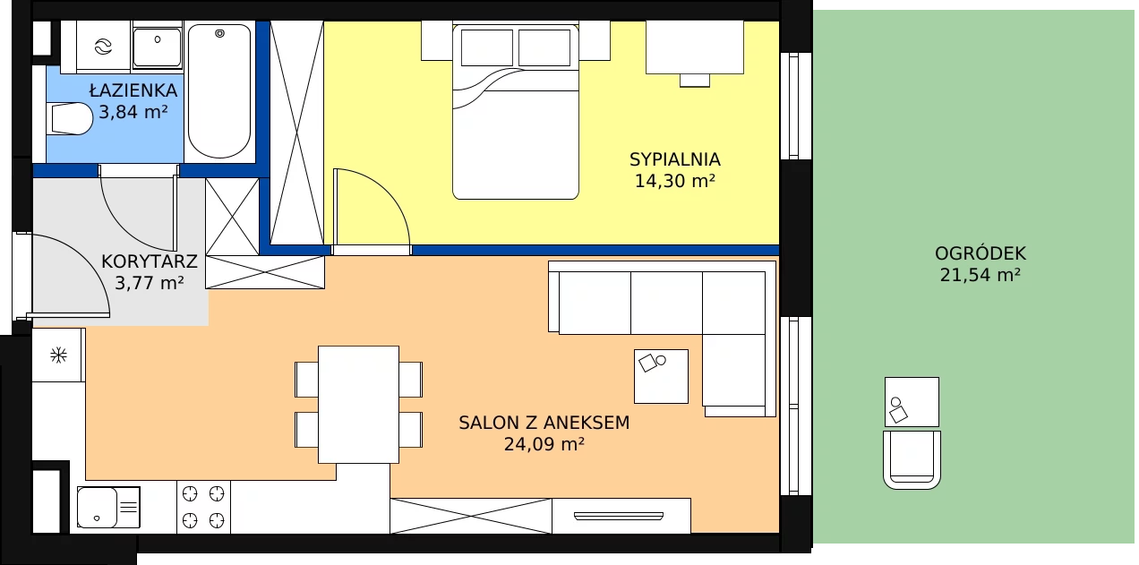 Zalety mieszkania 46.01 m², 27