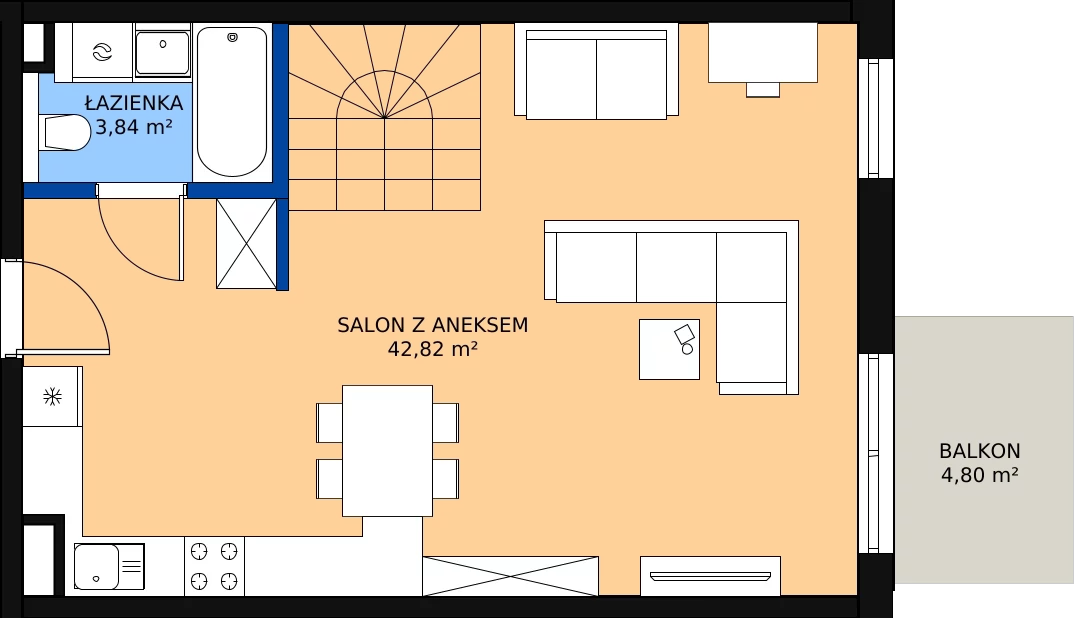 Zalety mieszkania 73.03 m², 50
