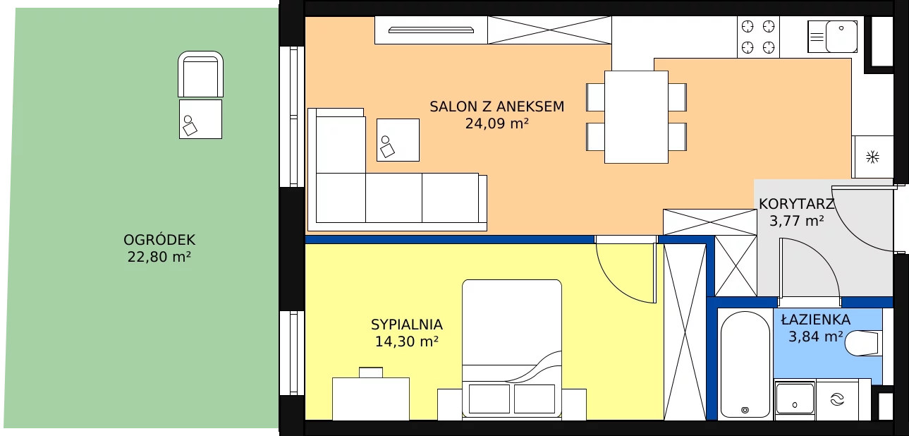 Zalety mieszkania 46.01 m², 78