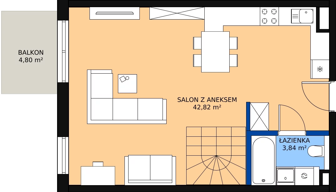 Zalety mieszkania 73.03 m², 96