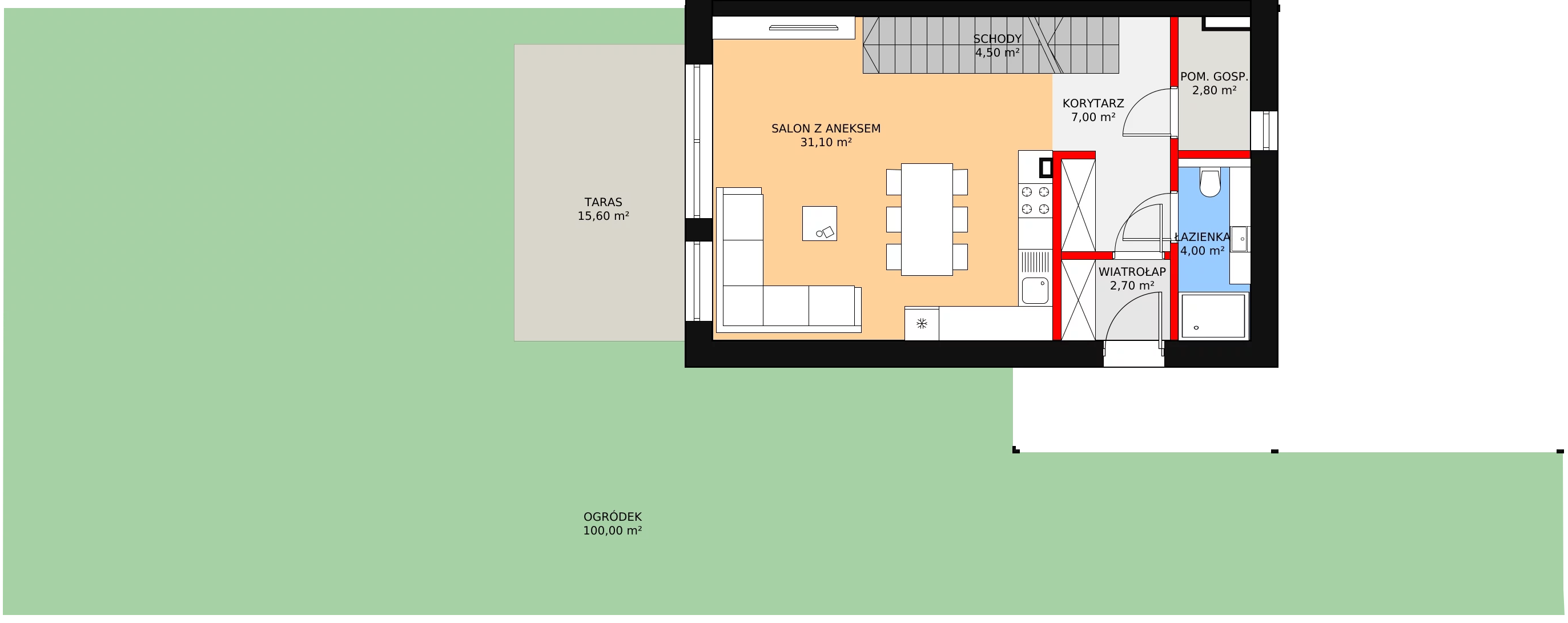 Dom 93,50 m², oferta nr ApAW6L, Zielony Winów, Opole, Winów, ul. ks. Alojzego Ligudy