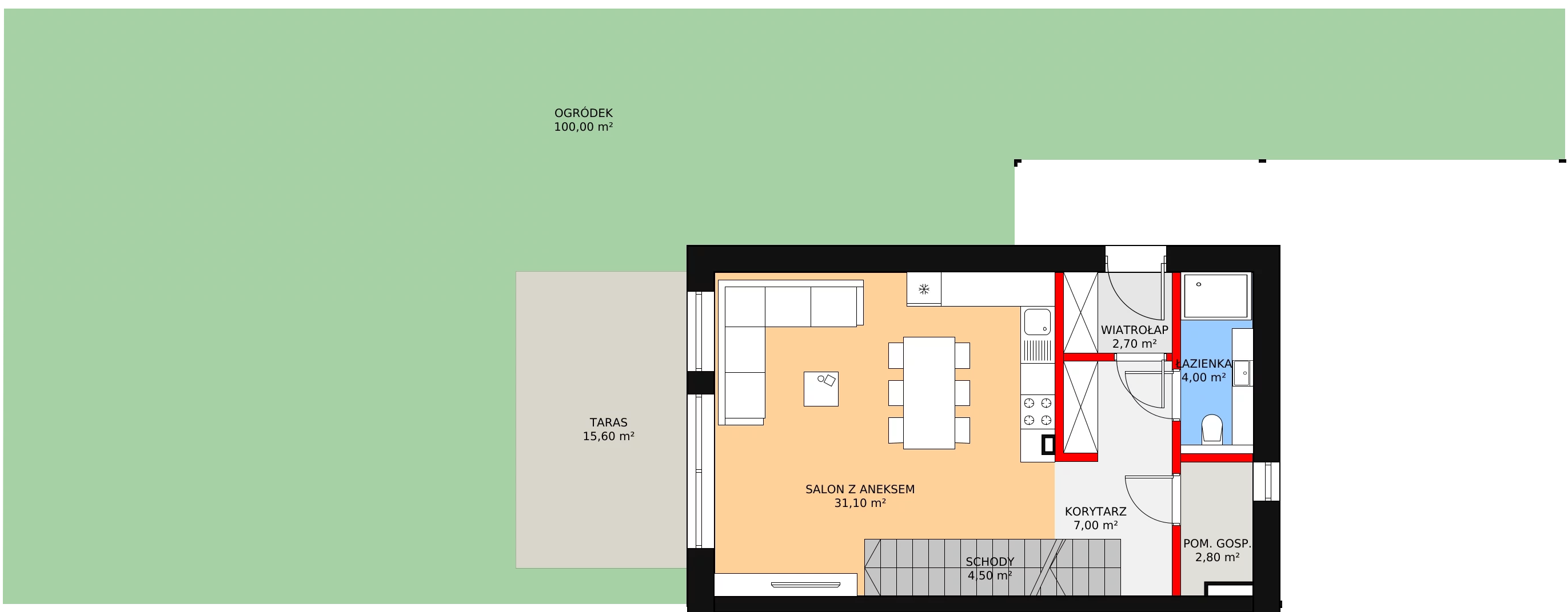 Dom 93,50 m², oferta nr ApAW7P, Zielony Winów, Opole, Winów, ul. ks. Alojzego Ligudy