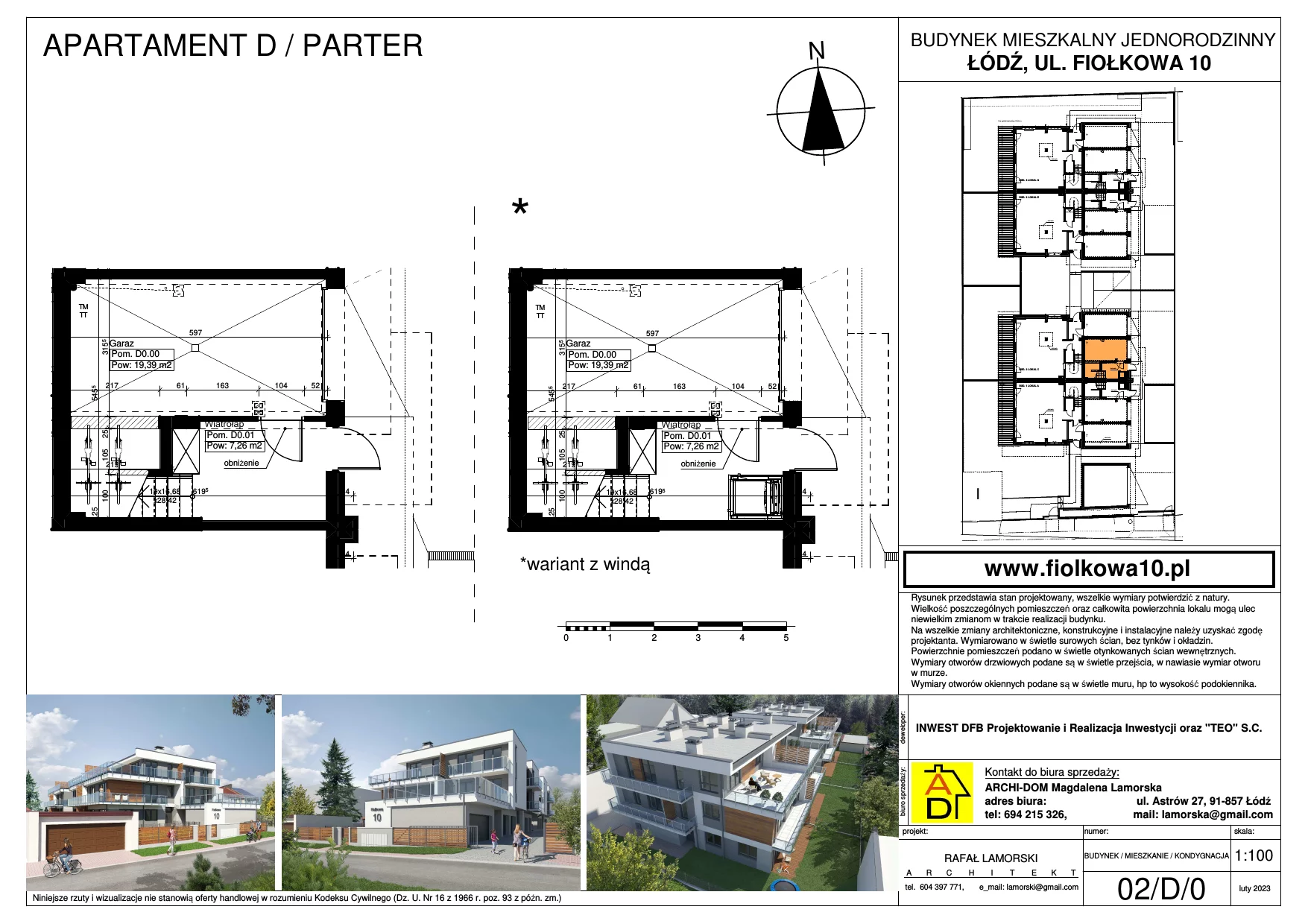 Apartament 149,36 m², parter, oferta nr 2 D, Apartamenty Fiołkowa 10, Łódź, Bałuty, Julianów-Marysin-Rogi, ul. Fiołkowa 10